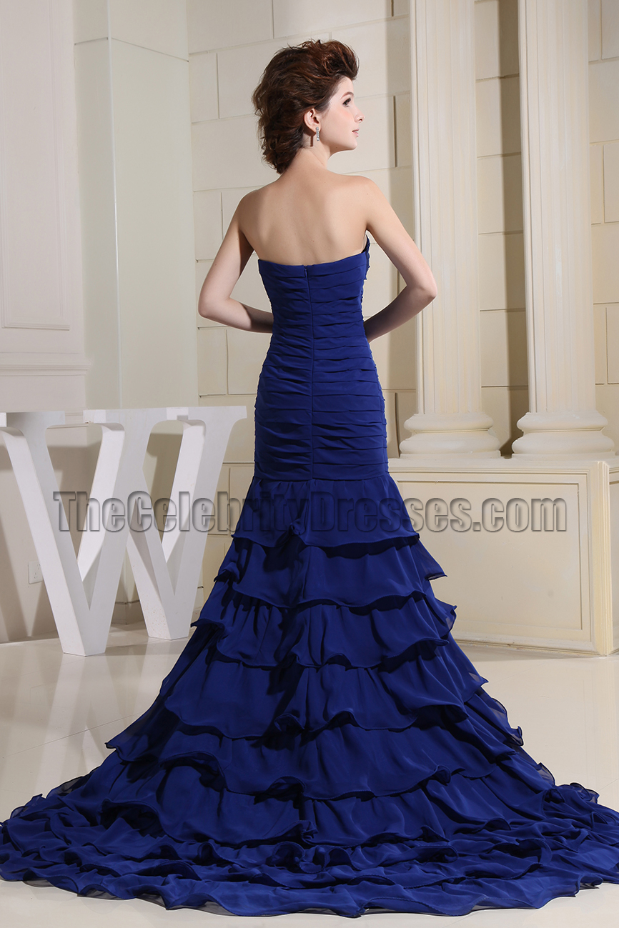 Dark Royal Blue Mermaid Prom Formal Evening Dresses - TheCelebrityDresses