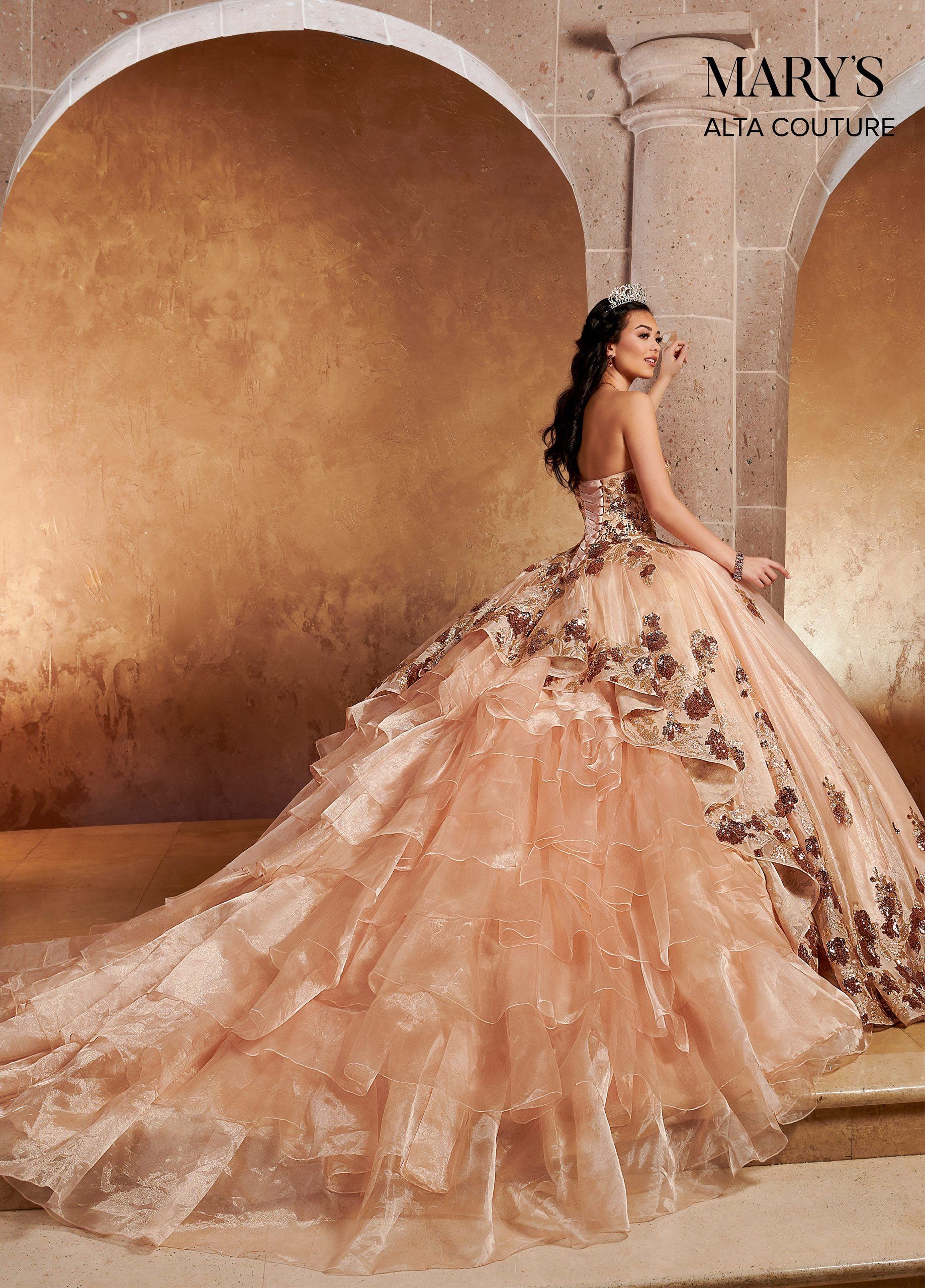 Sequin Strapless Quinceanera Dress by Alta Couture MQ3052 | Quinceanera