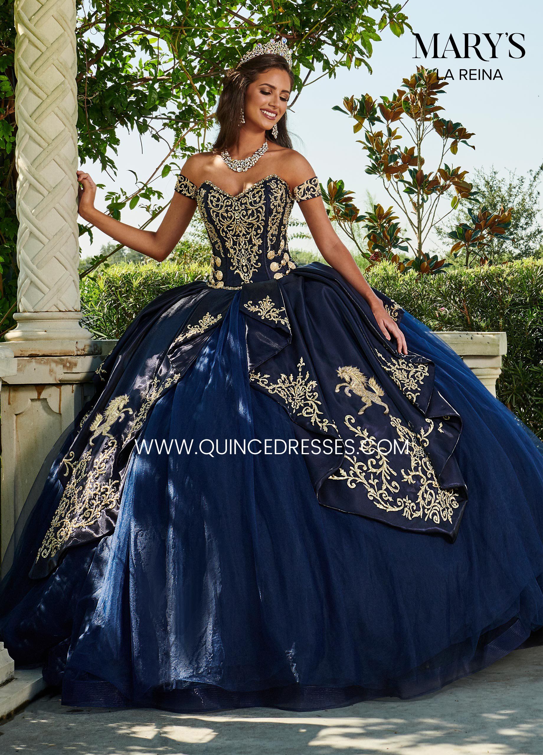 MQ2112 Marys Quinceanera | Vestidos azules de quinceañera, Vestidos