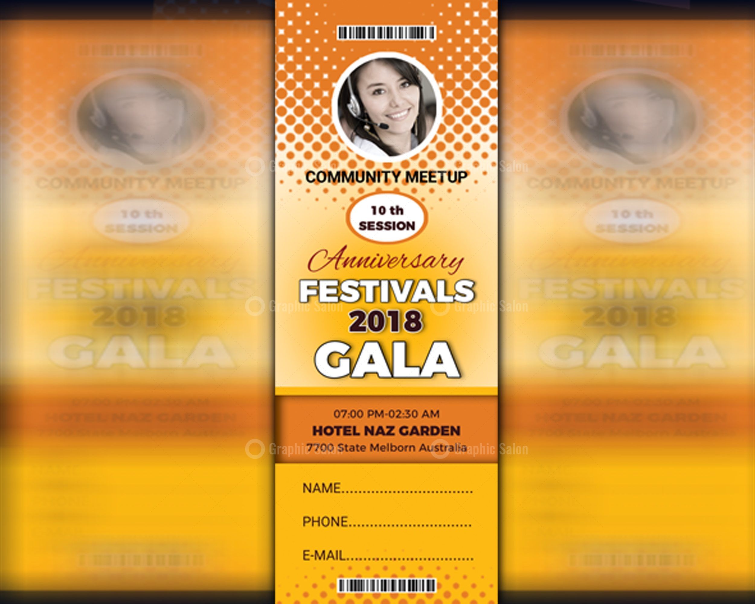 Festivals Event Ticket Template - Graphic Templates in 2020 | Event
