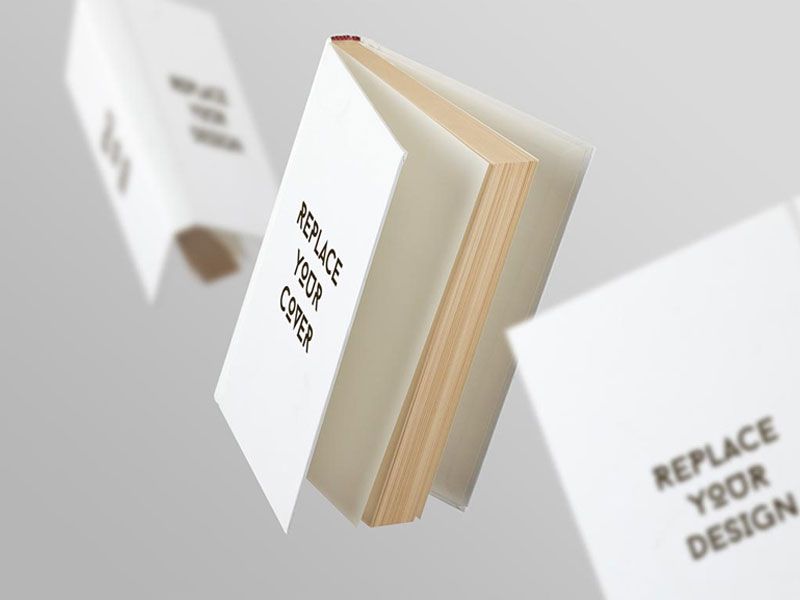 Floating Book Cover PSD Mockup | Book cover mockup, Book cover mockup