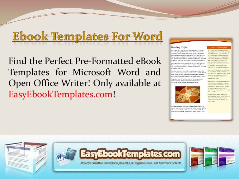Ebook templates for word | Ebook template, Ebook, Words