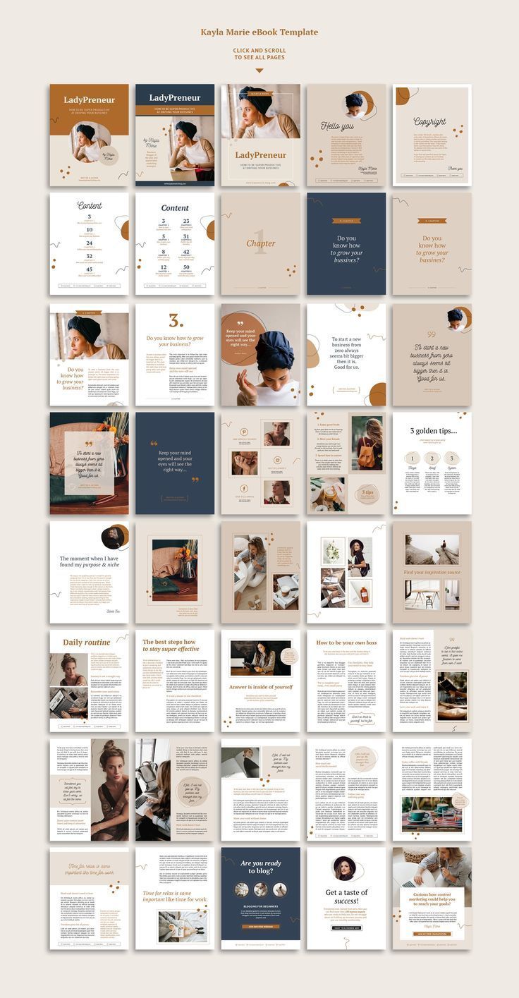 eBook template / InDesign / Kayla in 2020 | Ebook design, Ebook