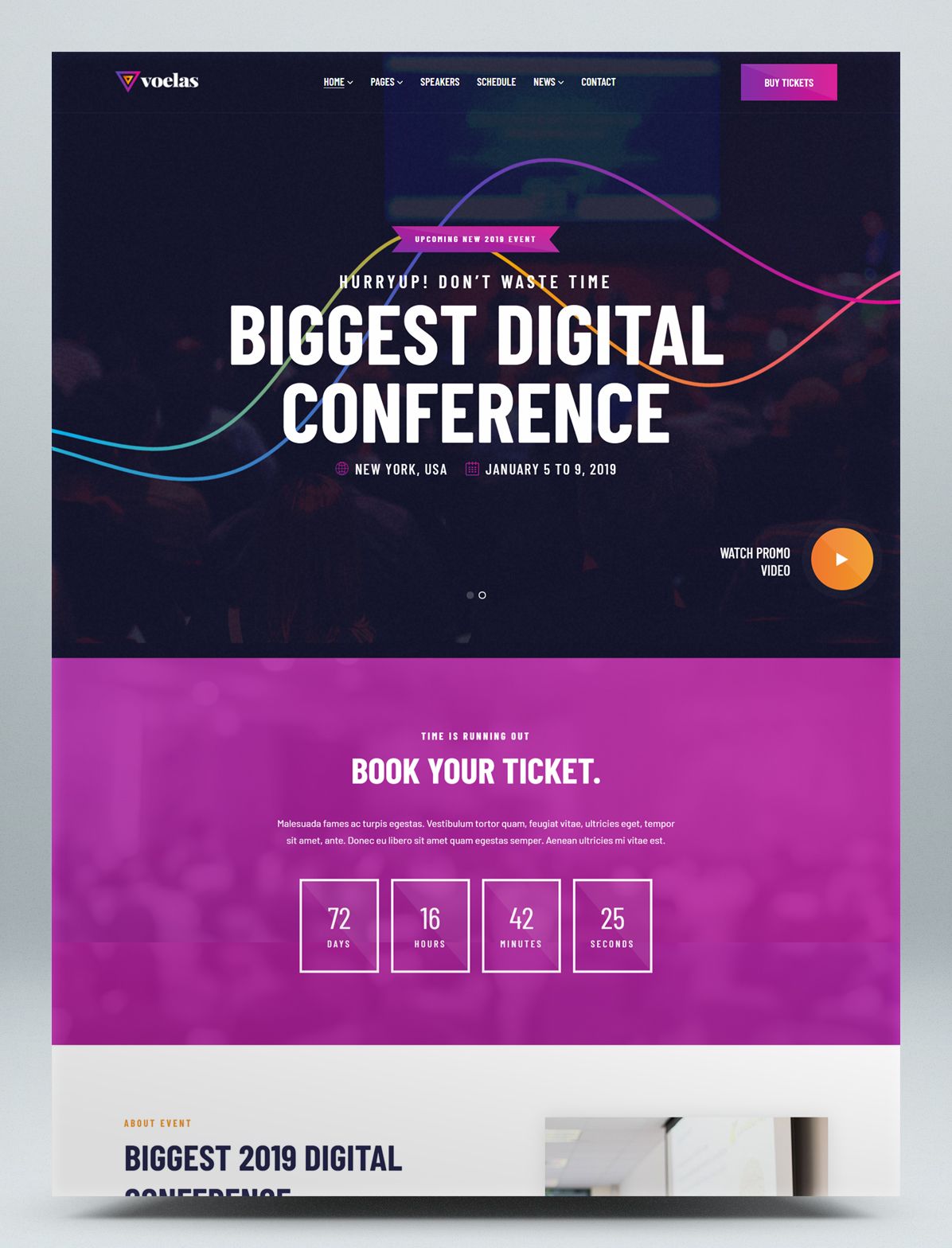 Event & Conference HTML Website Template | Website template, Html
