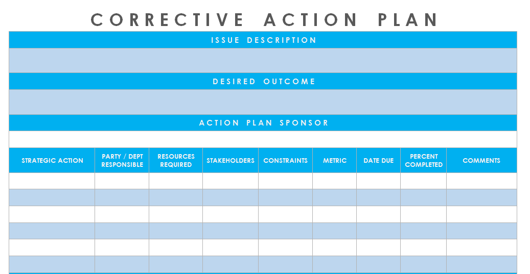 Get Corrective Action Plan Template Excel – Microsoft Excel Templates