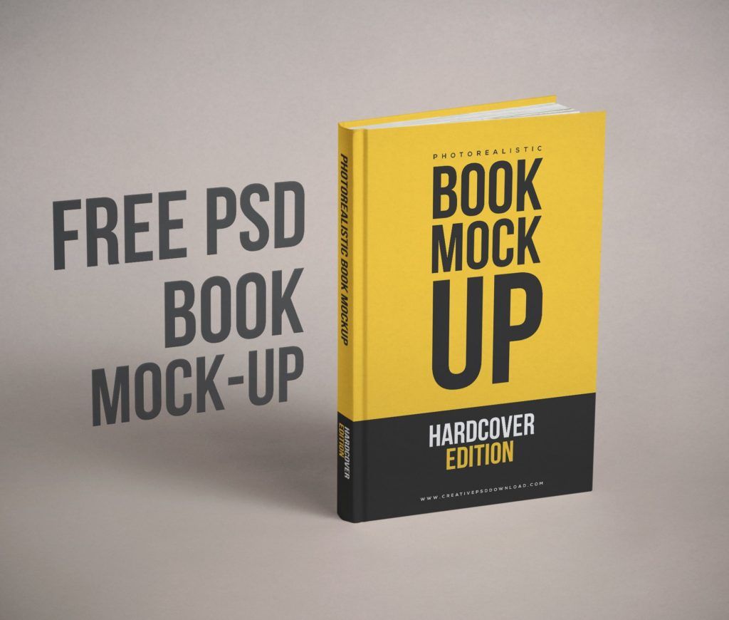 Realistic Book Cover Free PSD Mockup,free psd, download psd,creative